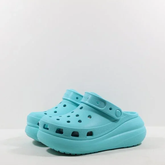Light Blue Ice Blue Crocs Size WOMENS CROCS CLASSIC LINED CLOG